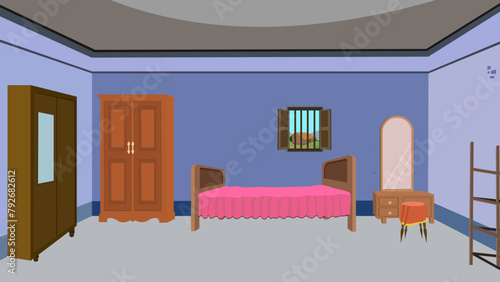 Indian mud house interior design | poor home inside design | Indian village background | | background for 2d cartoon animation | living room interior design