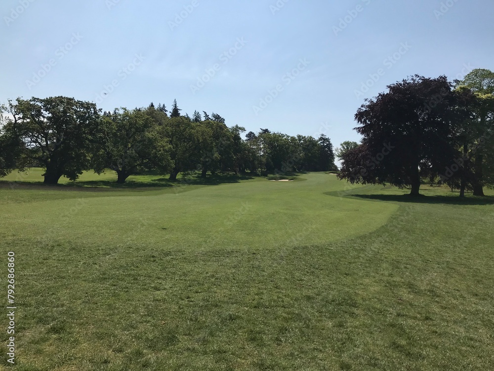 Golf course in the morning Golf course in the morning