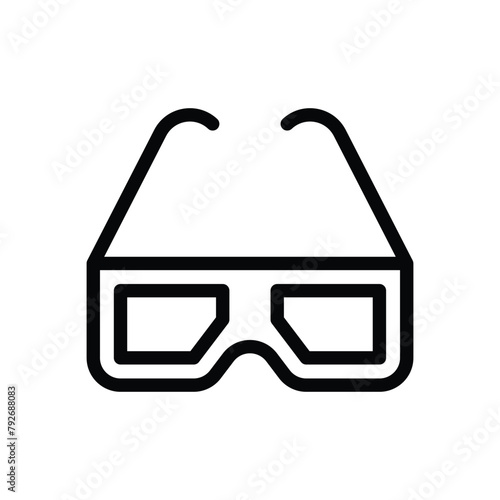 3d Glasses vector icon