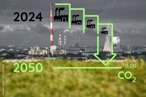 Koncepcja obniżania emisyjności co2 do 2050 roku  © siwyk