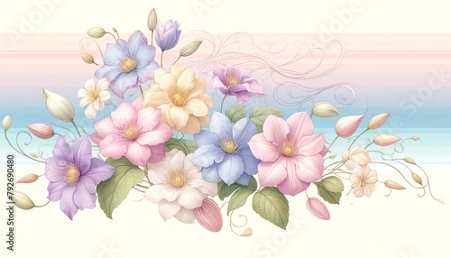 Image of Clematis Flowers