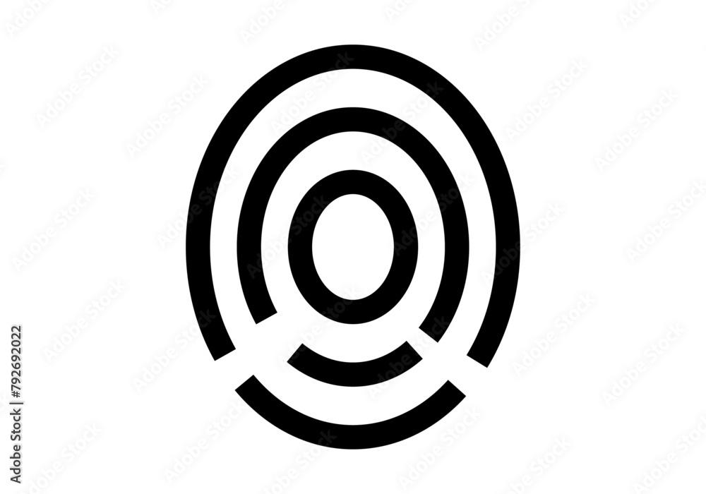 Icono de una huella dactilar. Criminología Icono de una huella dactilar. Criminología