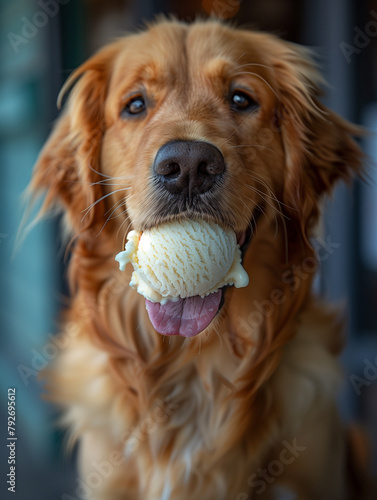 golden retriever puppy eati...