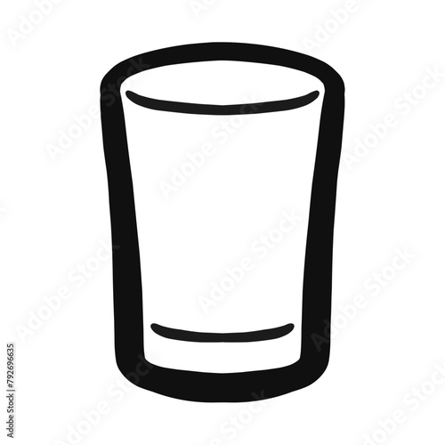 glass of Shot Liquor Vodka Illustration Flat Vector Cartoon Lifestyle Style