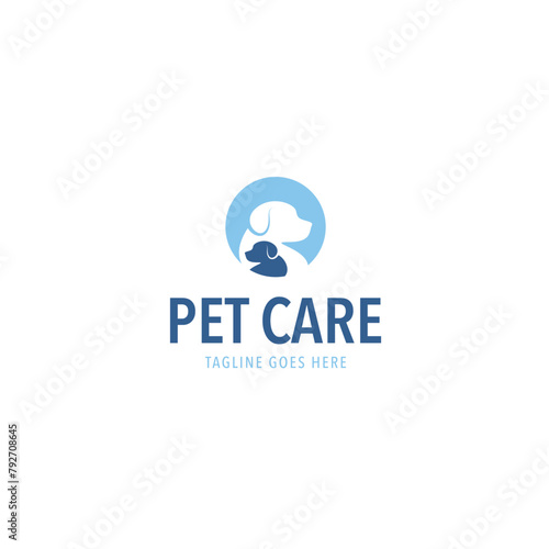 Pet care logo design for store veterinary clinic hospital illustration idea © Brandingasik