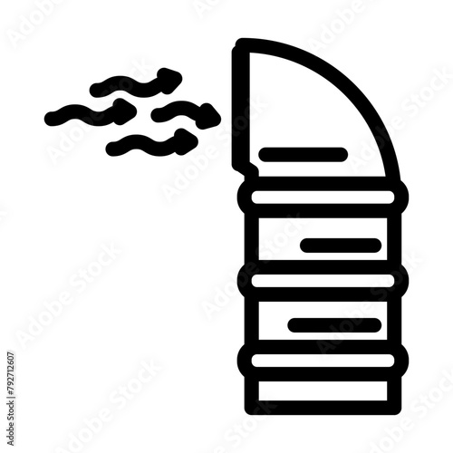 fresh air intake ventilation line icon vector. fresh air intake ventilation sign. isolated contour symbol black illustration