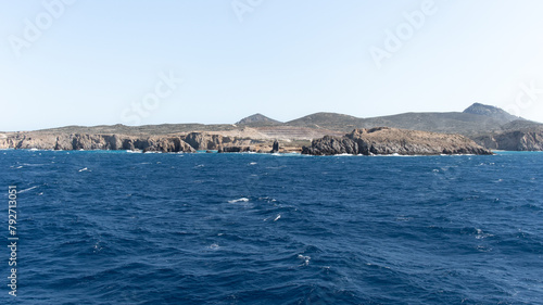 Coastline of Milos, Cyclades, Greece © LAMushom