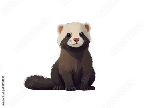 Graceful Ferret Portrait