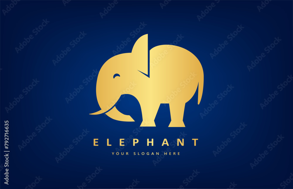 Fototapeta premium Elephant logo vector. Animal design