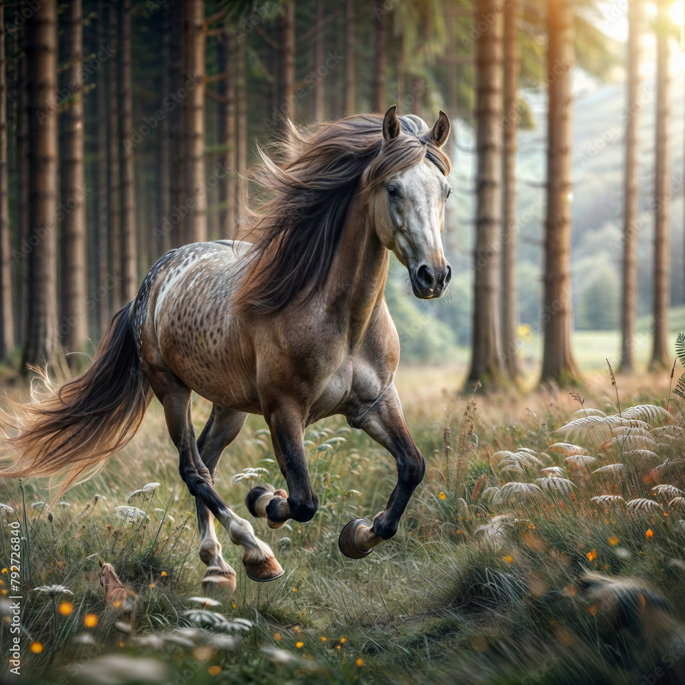 there is a horse that is running in the grass, horse is running, beautiful horse, beautiful serene horse, beautiful high resolution, horse, mane, galloping, beautiful lady, galloping through the fores there is a horse that is running in the grass, horse is running, beautiful horse, beautiful serene horse, beautiful high resolution, horse, mane, galloping, beautiful lady, galloping through the fores