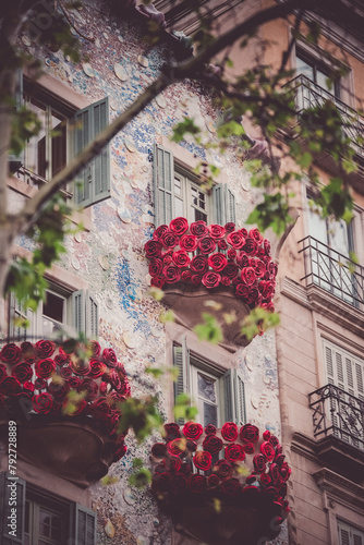 La jour de la Sant Jordi dans les rues de Barcelone en Espagne