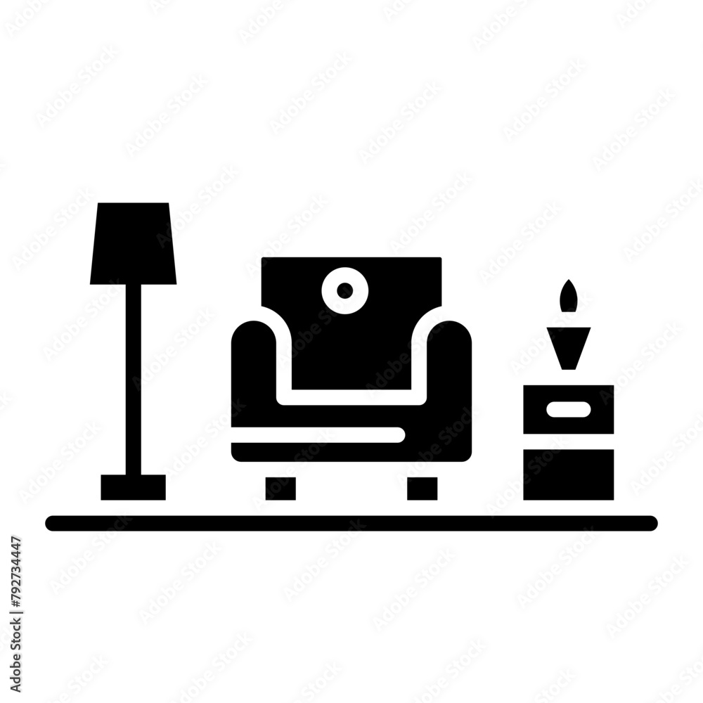 Living Room glyph icon Living Room glyph icon
