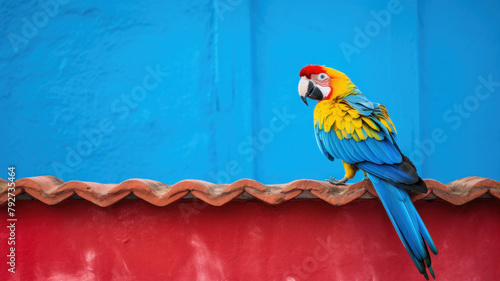 parrot in urban roof