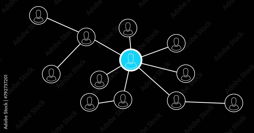 Image of net of connections on black background Image of net of connections on black background