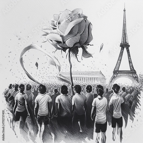 Parisian Love and Olympic Dreams: A 2024 Celebration