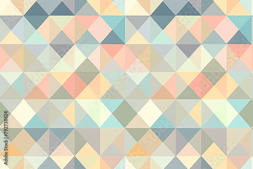 Soft pastel geometric triangles in a modern seamless pattern