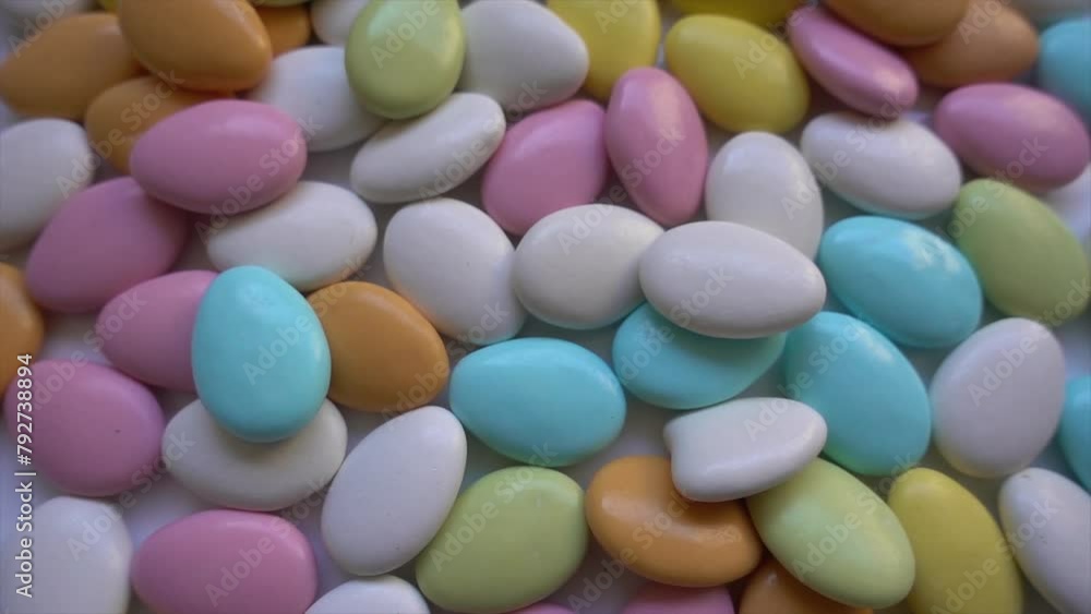 Pile delicious and colorful chocolate Almonds 07 Pile delicious and colorful chocolate Almonds 07