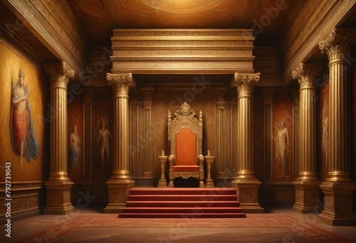 Oil painting an 8k highly detailed ancient throne (9)