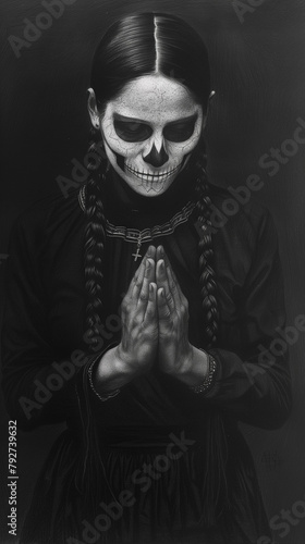 portrait of a person with a mask