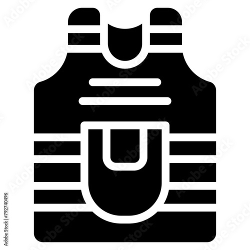 Police Vest Vector Icon Design Illustration