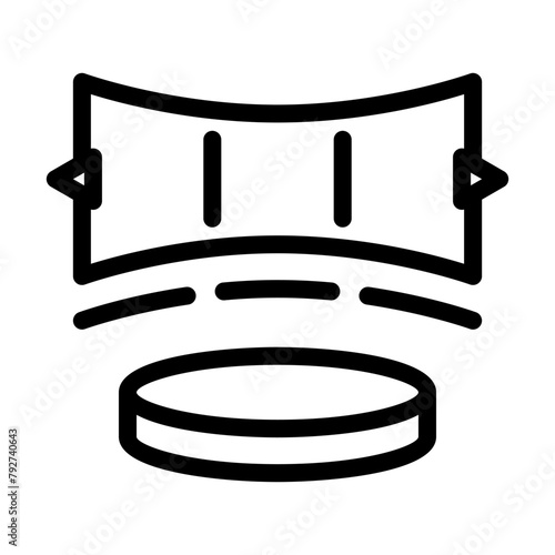virtual stage line icon vector. virtual stage sign. isolated contour symbol black illustration