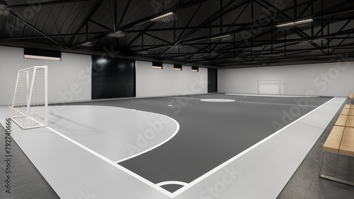 Фотография 3d rendering of a futsal mini soccer or handball indoot