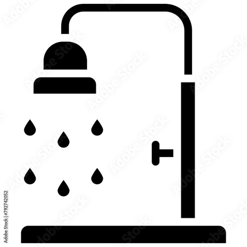 Shower Vector Icon Design Illustration