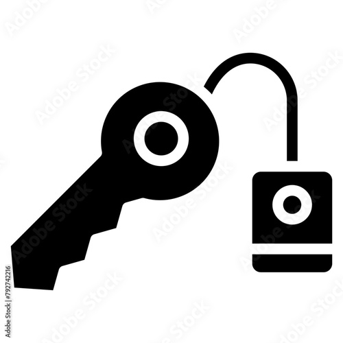 Room Key Vector Icon Design Illustration