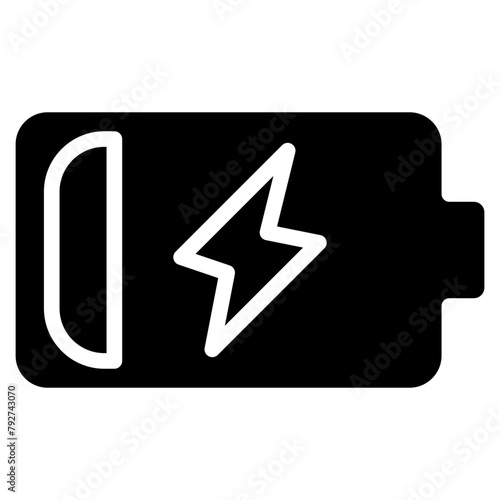 Low Battery Vector Icon Design Illustration