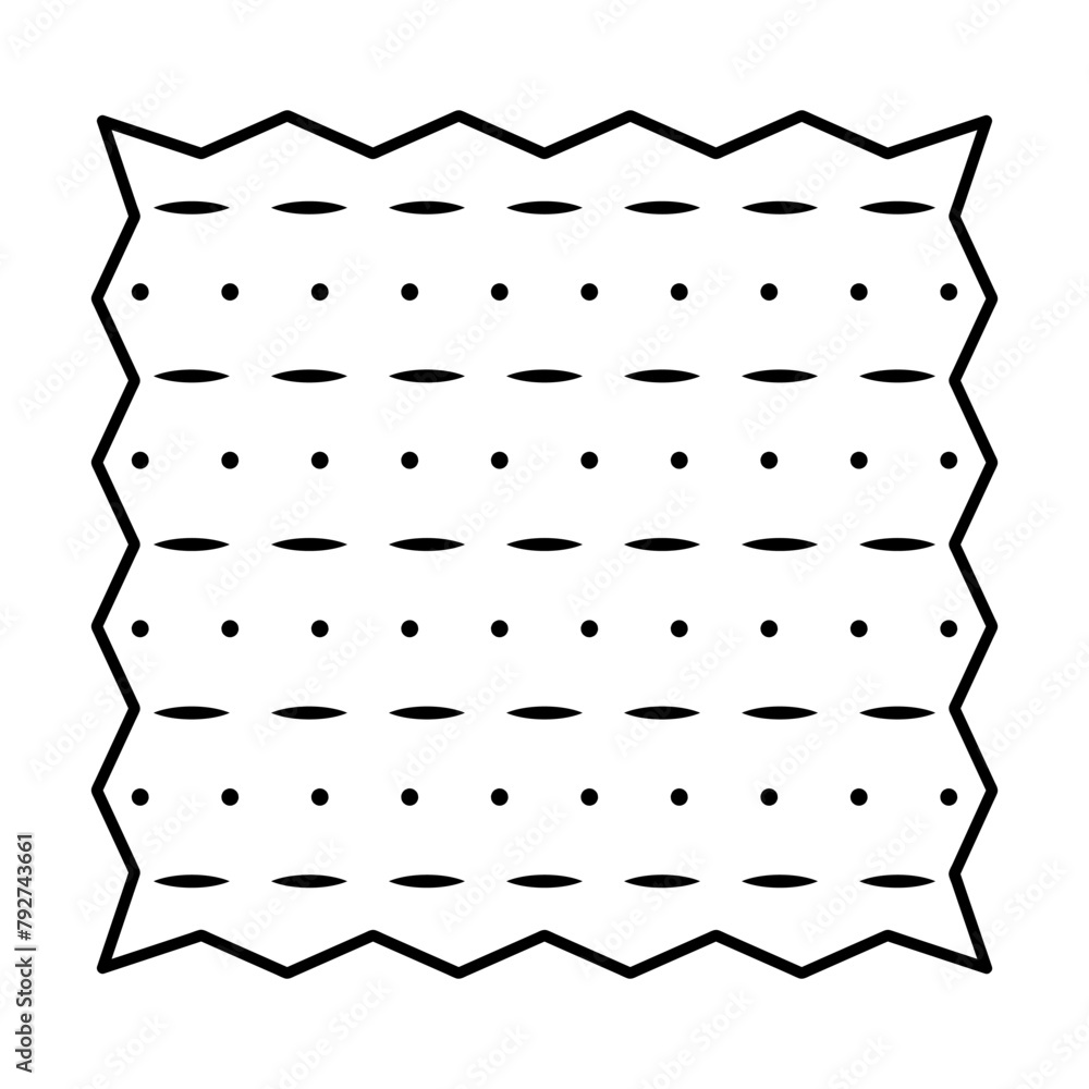 Matsu. Unleavened dry flatbread made from cereals. Sketch. Traditional