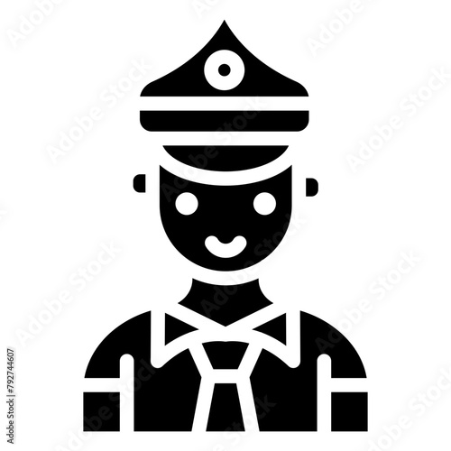 Policeman Vector Icon Design Illustration