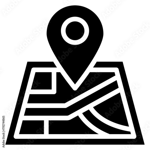 Map Vector Icon Design Illustration