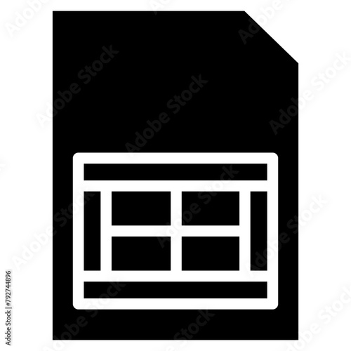 Sim Vector Icon Design Illustration