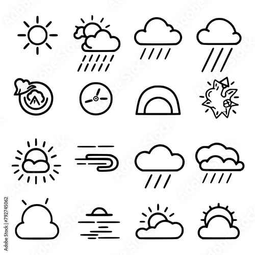 weather icons, sun icon, cloud icon, rain icon, storm icon, moon icon, snow icon, wind icon, temperature icon, cloudy icon, weather, icon, sun, vector, set, cloud, rain, symbol, illustration, storm