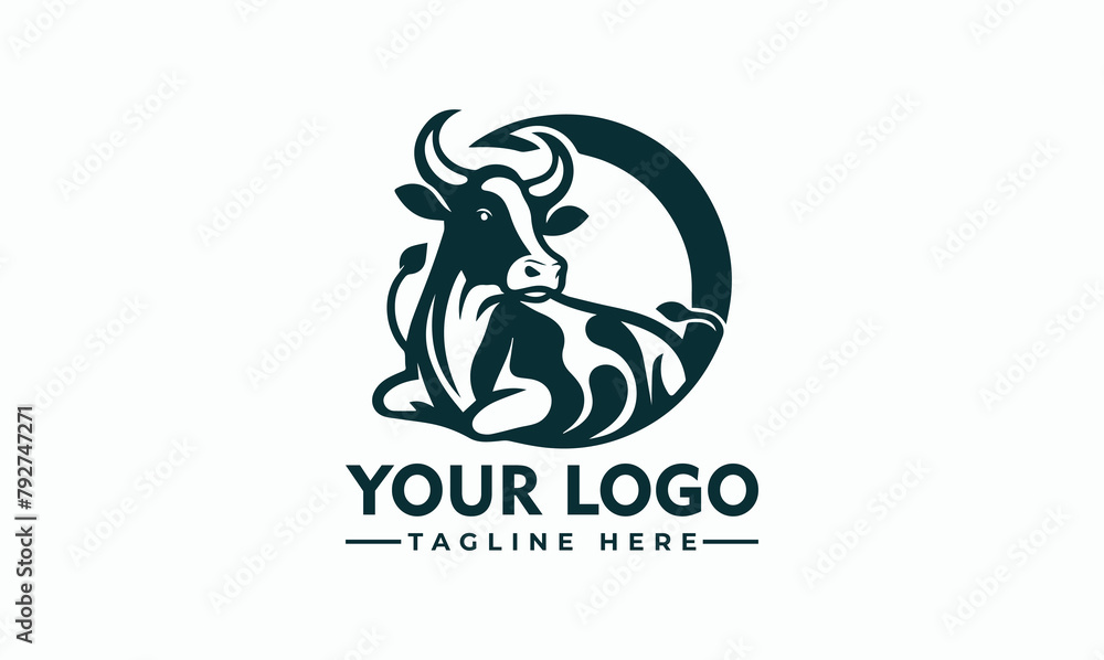 Simple Cow Farm Logo vector logo design cow logo vector template Logo for Business Identity