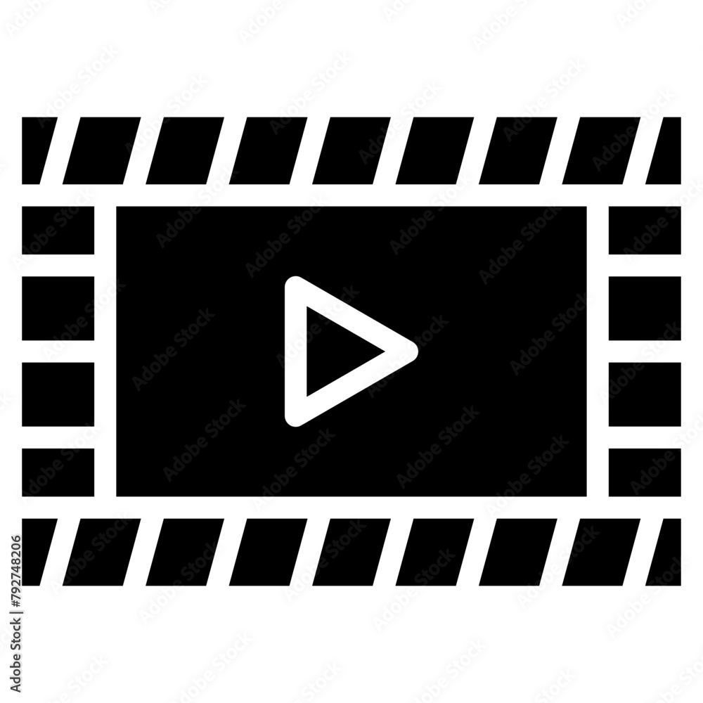 Video Player Vector Icon Design Illustration