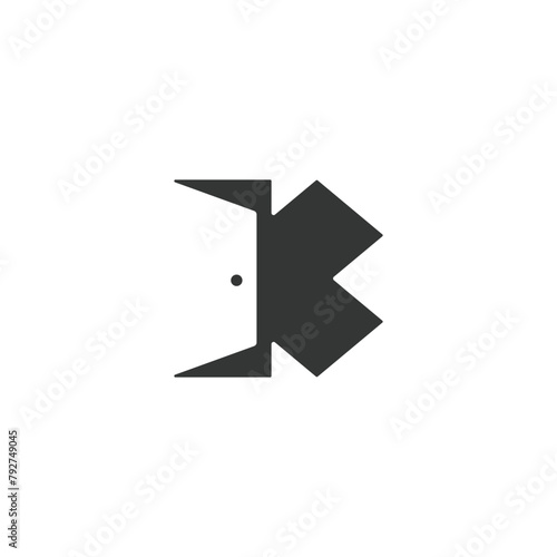 Letter K Door Logo With Unique Style
