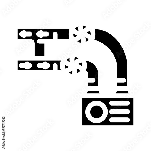 ventilation system glyph icon vector. ventilation system sign. isolated symbol illustration