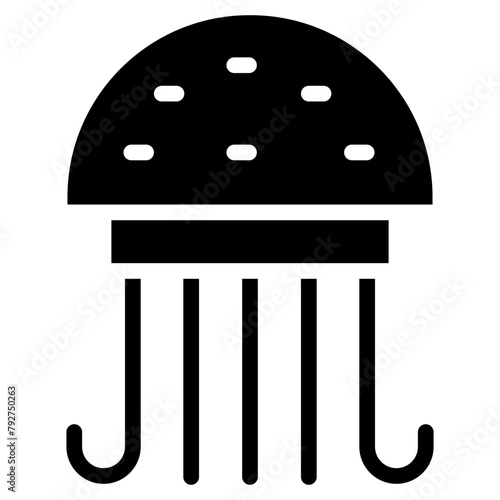 Jellyfish Vector Icon Design Illustration