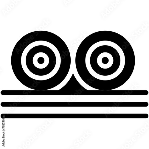 Hay Bale Vector Icon Design Illustration