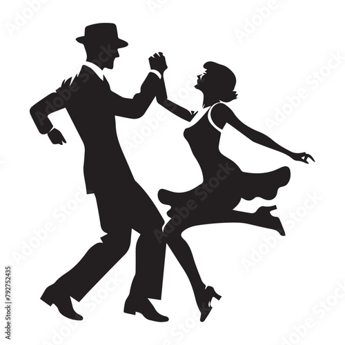 Swing Dance Silhouette Vector