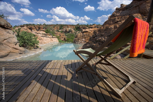 Restcamp pool in Mapungubwe National Park, Limpopo Province, South Africa, Africa photo
