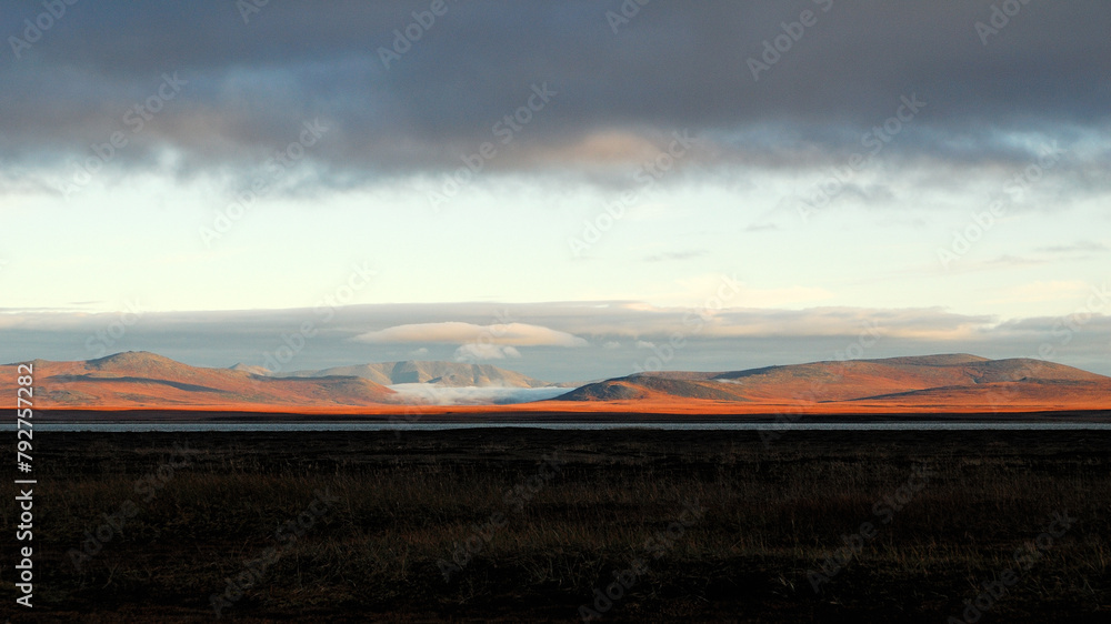 early morning over golden ridge chukotka