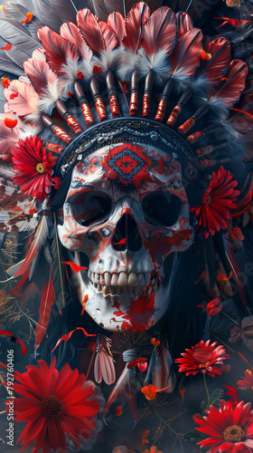 portrait of a person with a mask
