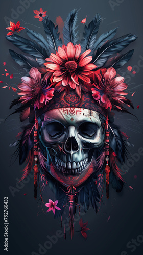 skull with lips