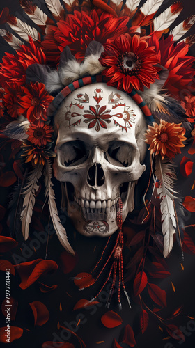 skull in the dark