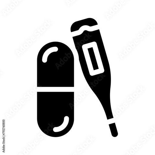 antipyretics medicines pharmacy glyph icon vector. antipyretics medicines pharmacy sign. isolated symbol illustration