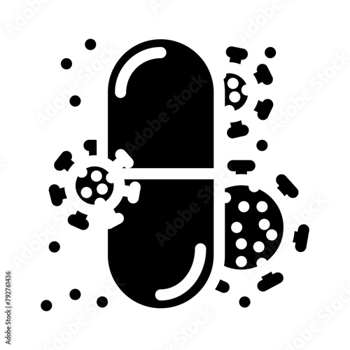 antivirals medicines pharmacy glyph icon vector. antivirals medicines pharmacy sign. isolated symbol illustration