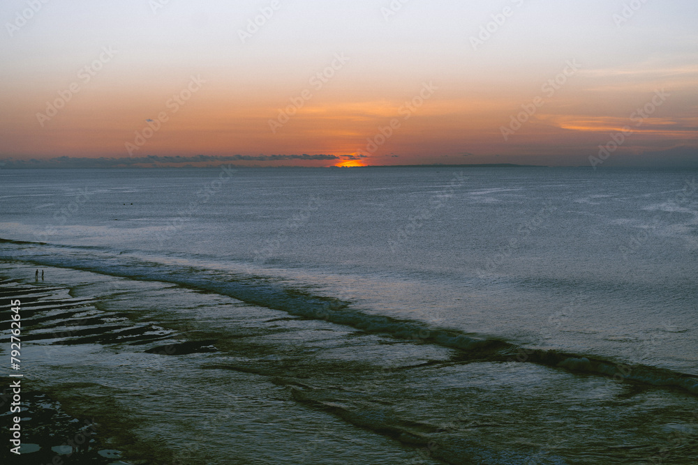 High angle view of rocks at beach during sunset on Balangan High angle view of rocks at beach during sunset on Balangan