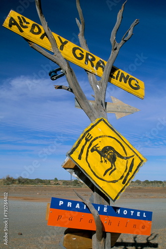 Restaurant sign for feral food, Outback, South Australia, Australia, Pacific photo